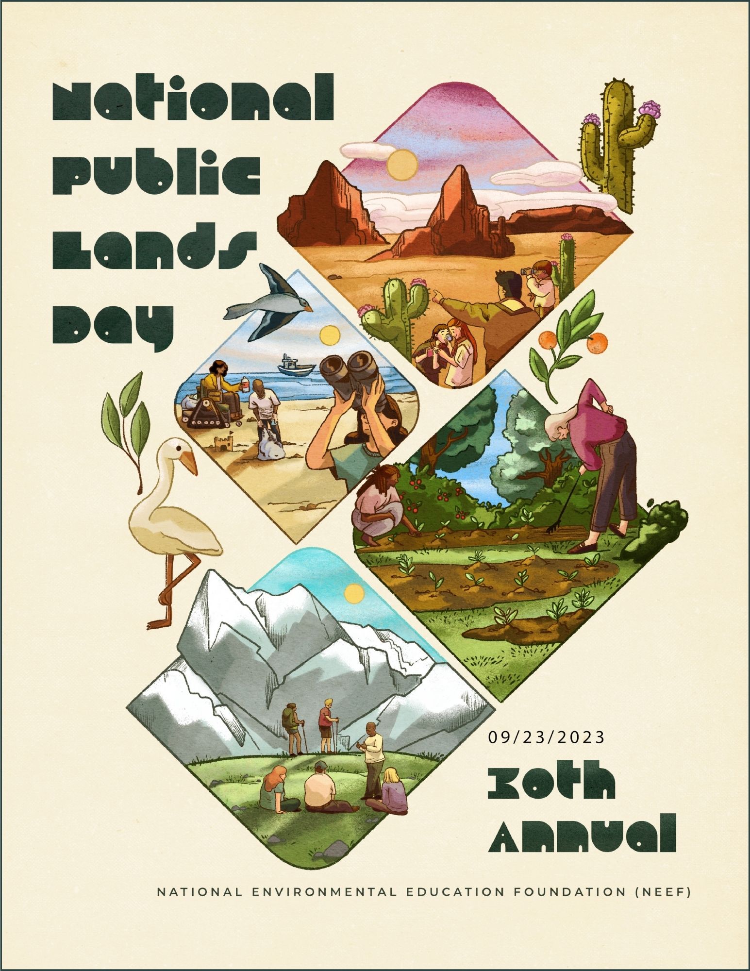 Illustrations for National Public Lands Day (NPLD) The National